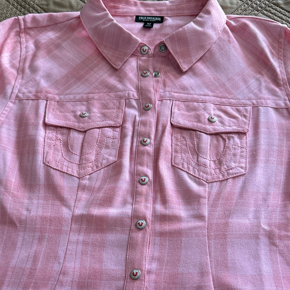 Pink Button-Up Shirt